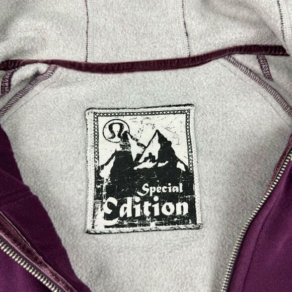 Lululemon Womens Special Edition Fair Isle Knit Plum Sweater Scuba Hoodie - Picture 3 of 4